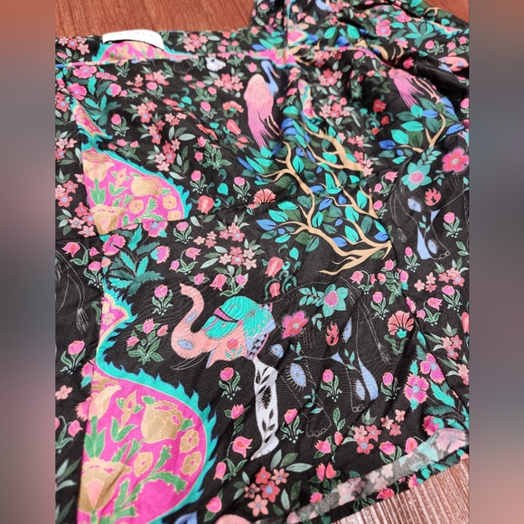 Sandro Ivea Silk Floral Elephant Bird Print Top Blouse - Picture 7 of 10